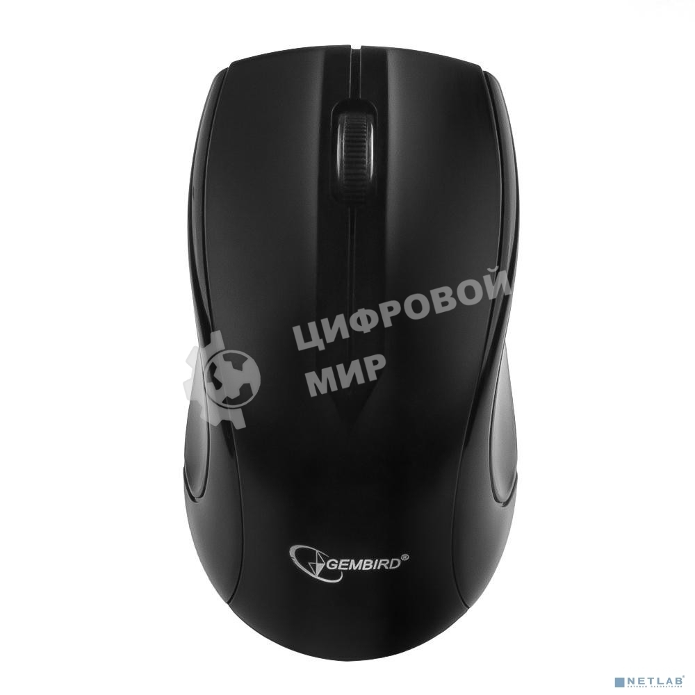 Мышь беспроводная Gembird MUSW-320 черный, 1000 dpi, радиоканал, USB, кнопки - 3