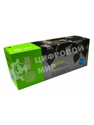 Картридж лазерный Cactus CS-CE742A желтый (7300 стр.) для HP CLJ CP5220/CP5221/CP5223/CP5225/CP5227/CP5229