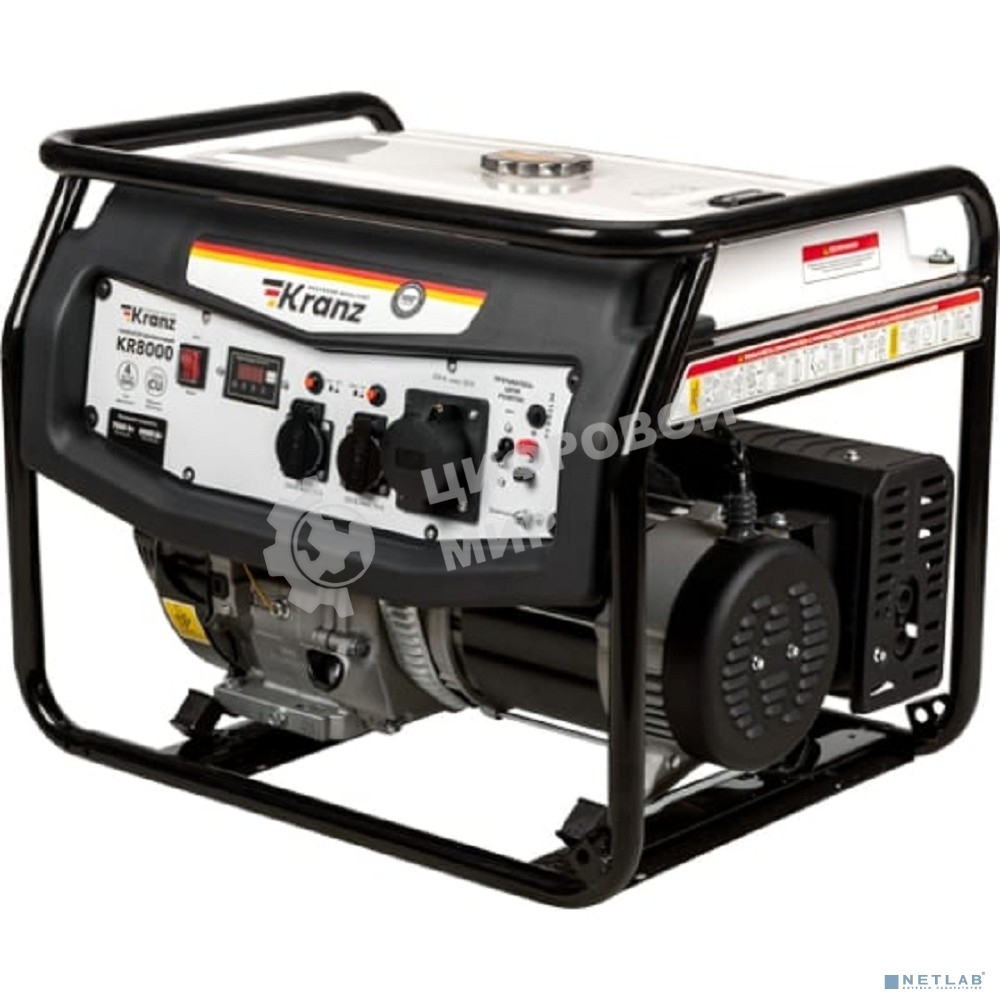 Электрогенератор бензиновый Kranz KR8000, 8 кВт, 97 дБ, 82 кг