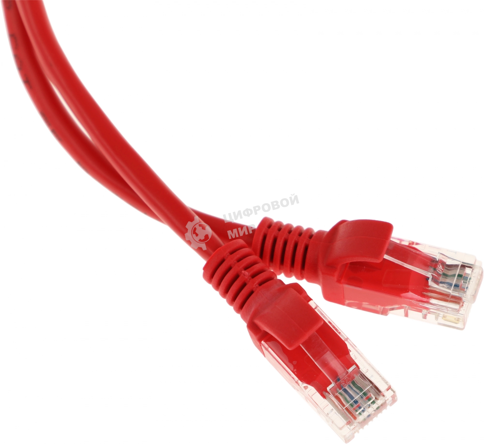 Патч-корд UTP Cablexpert cat.5e, 0.5м, литой, многожильный, красный