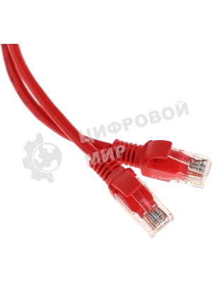 Патч-корд UTP Cablexpert cat.5e, 0.5м, литой, многожильный, красный