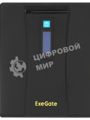 Источник бесперебойного питания ExeGate Smart LB-400.LCD.AVR.2SH (400VA/240W, LCD, AVR, 2*Schuko, батарея 12V 4.5Ah, Black)