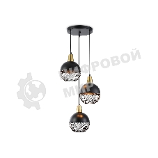 Светильник Ambrella light TR8505/3 BK/CP черный/медь E27/3 max 60W D410*1000