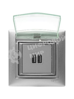 Розетка 2-ая USB 770270 Legrand Valena Алюминий