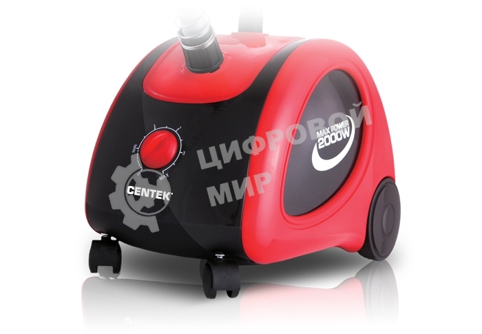 Отпариватель Centek CT-2370 черный/красный, 2200 Вт, 30 г/мин, 1.6 л