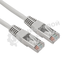 Патч-корд F/UTP Rexant cat.5e, RJ45-RJ45, 26AWG, ZH нг(А)-HF, серый, 1 м