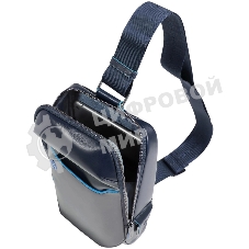 Рюкзак слинг мужской Piquadro Blue Square CA6898B2/BLU2 темно-синий натур.кожа