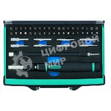 Отвертка Gross 11599 с набором бит и торцевых головок для точных работ гибкий привод. 48 штук crmo