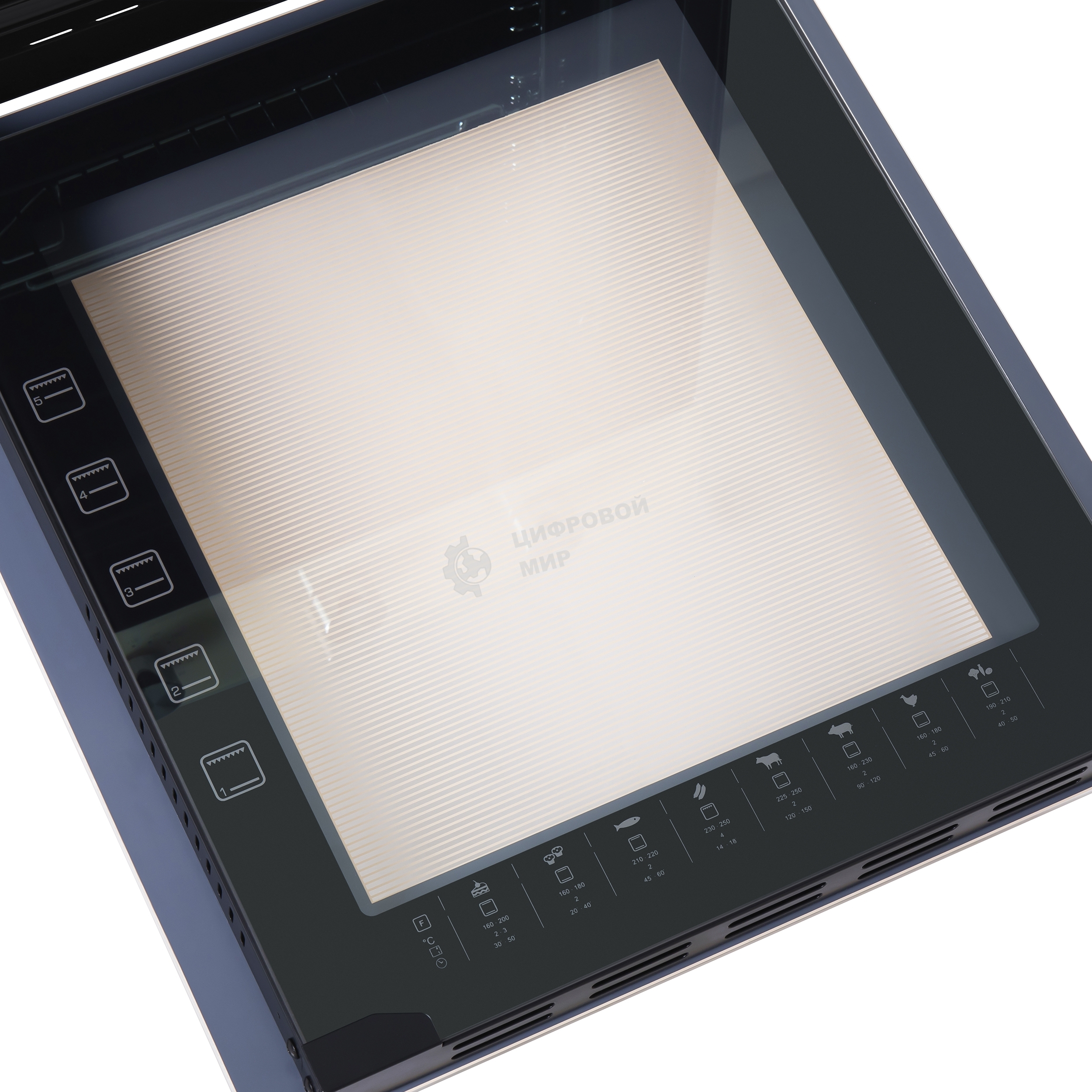 Шкаф духовой электрический Maunfeld EOEC516BG, встраиваемый, 51л, дверца с 2 стеклами, бежевый