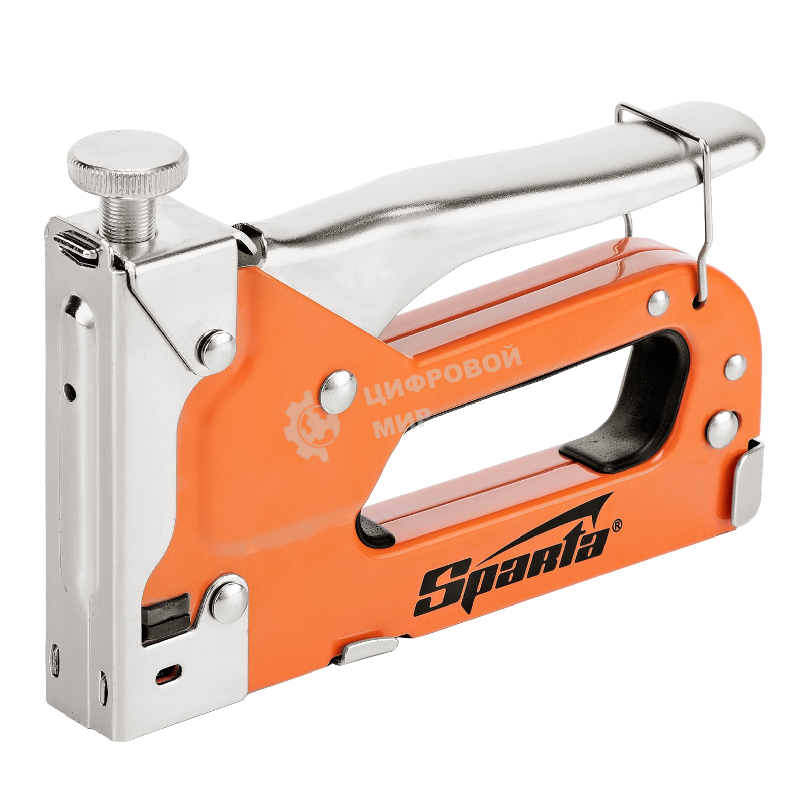 Степлер Sparta мебельный регулируемый со скобами 200 шт тип скобы №53 4-14 мм