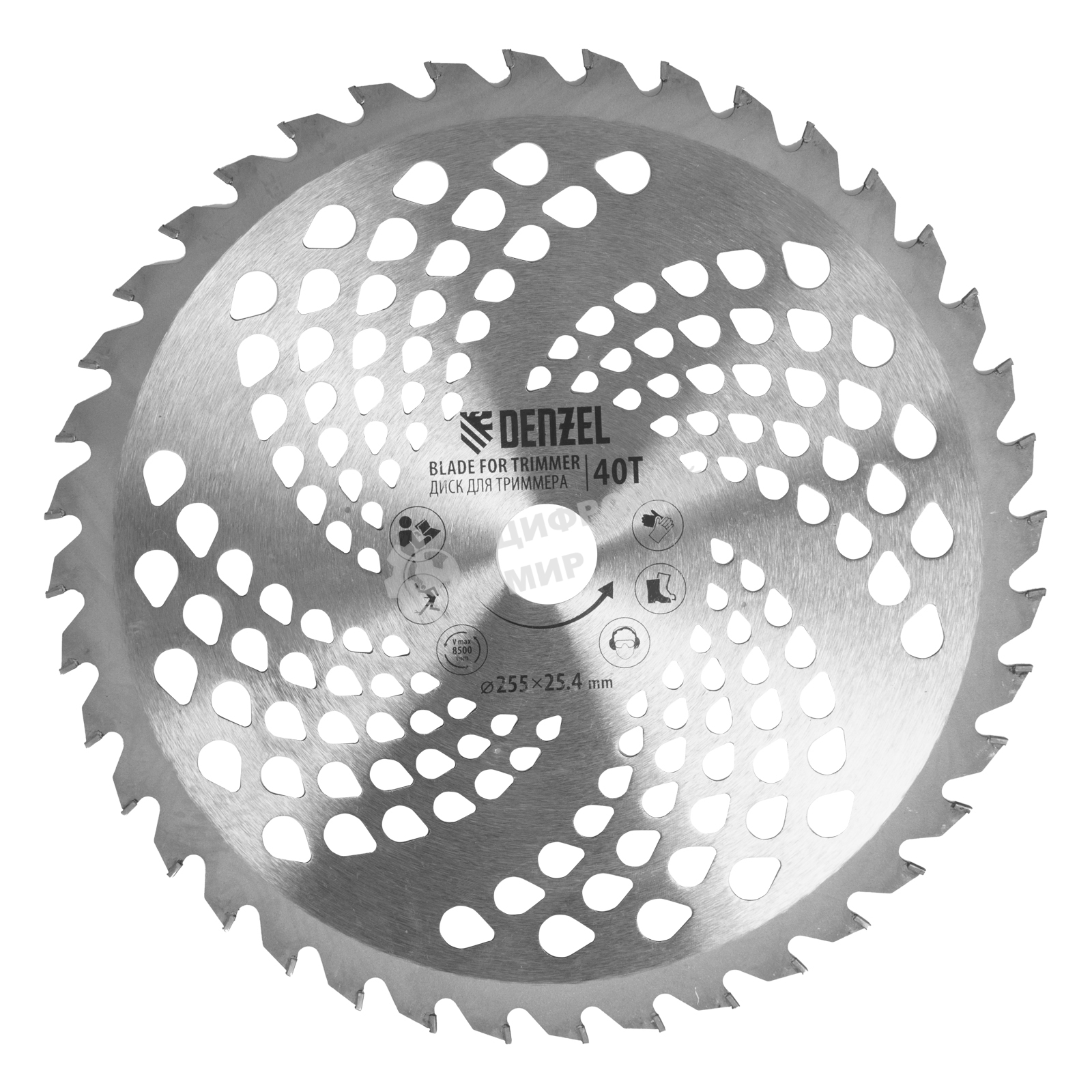 Триммер бензиновый Denzel DT-43E, 43 см3, неразъемная штанга, электростартер, состоит из 2 частей