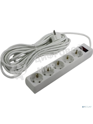 Сетевой фильтр ExeGate EX279182RUS SP-5-10W (5 розеток, 10 м, евровилка, белый)