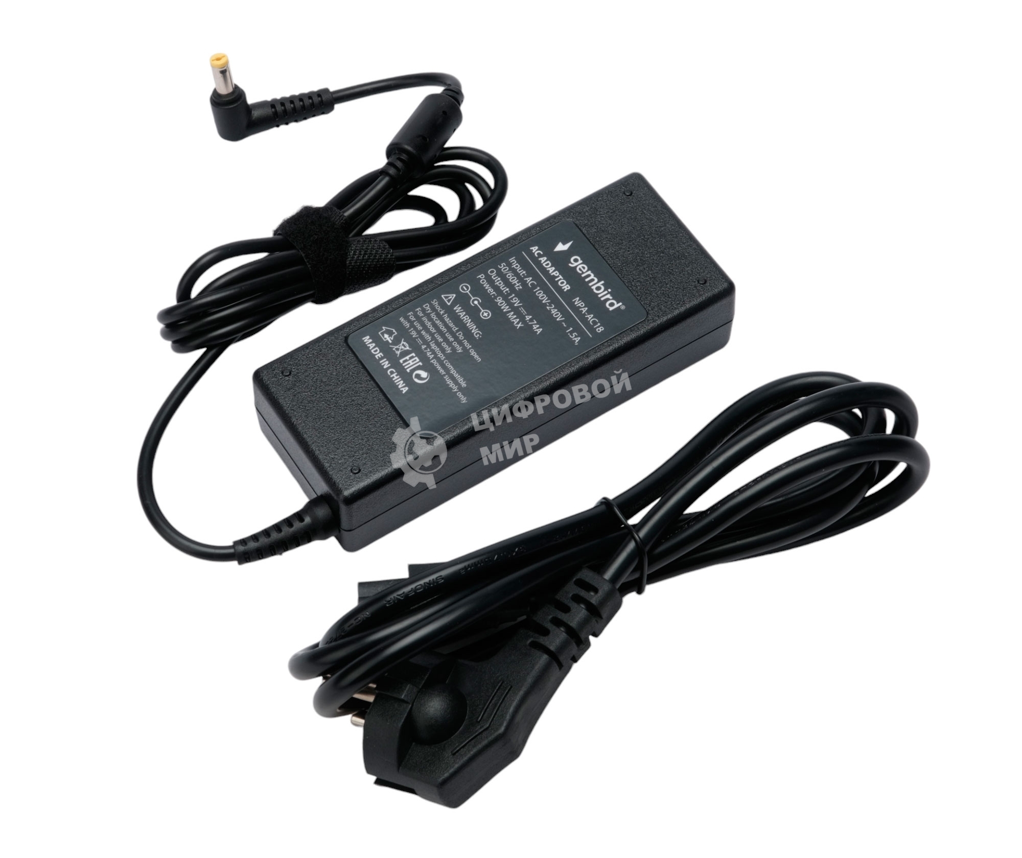 Блок питания Gembird для ноутбуков Acer 19В/4,74А, 90Вт, 1 штекер 5,5х1,7мм (NPA-AC18)