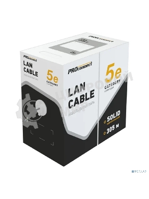 Кабель витая пара PROconnect FTP 4PR 24AWG, cat.5e, наружный (OUTDOOR) + ТРОС*1 (бухта 305 м)