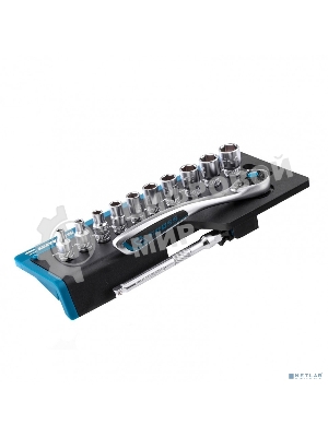 Набор торцевых головок Gross, трещотка 120 зубьев, 12 предметов, 1/4