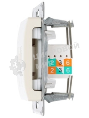 Механизм розетки комп. 2-м Glossa RJ45+RJ45 кат. 5е беж. SchE GSL000285KK