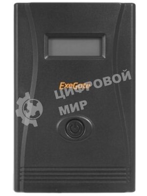 Источник бесперебойного питания ExeGate Smart LB-450.LCD.AVR.2SH (450VA/270W, LCD, AVR, 2*Schuko, батарея 12V 4.5Ah, Black)