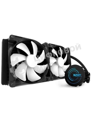 Система жидкостного охлаждения для ПК/Water Cooling System NZXT Kraken Elite 280 RGb (250W, 280мм, LED temp., Black/Fans: 2x140мм, 98.61CFM, 34.5dBA, 2000RPM/Pump height 65мм, 2800RPM, Rad thickness 27мм/S: 1851, 1700, 1200, 115X, AM5, AM4)