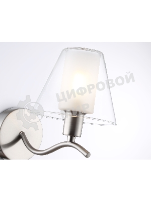 Настенный светильник Ambrella light LH57085 SN/FR никель/белый матовый E14 max 40W 230*140*200