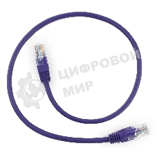 Патч-корд UTP Cablexpert cat.5e, 0.25м, литой, многожильный, фиолетовый