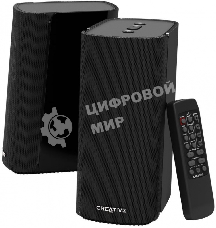 Акустическая система Creative T100 2.0 черный 40Вт BT