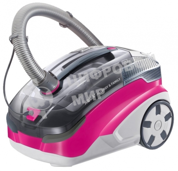 Моющий пылесос Thomas ALLERGY&FAMILY розовый/серый, 325/1700 Вт, уборка влажная/сухая/сбор жидкости, пылесборник мешок/контейнер 6 л
