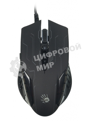 Мышь проводная A4Tech Bloody Q51 черный, 3200 dpi, USB, кнопки - 8