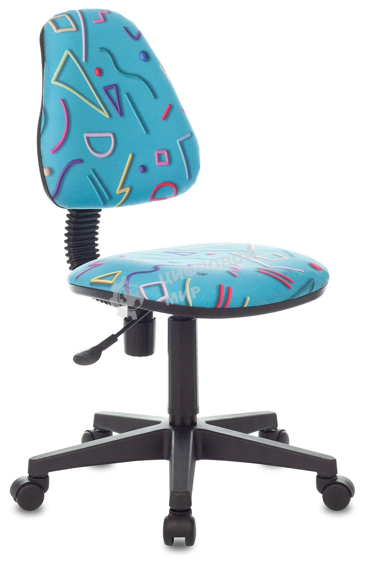 Кресло детское Бюрократ KD-4 голубой Sticks 06 крестовина пластик