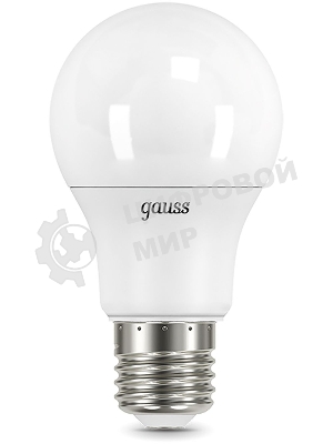 Лампа светодиодная Gauss 16Вт цок.: E27 шар 220B 3000K св. свеч. бел. теп. A60 (упак.: 10 шт) (102502116)