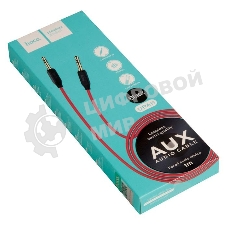 Аудио кабель 3.5 мм jack - 3.5 мм jack/HOCO HC-79293 UPA11/1m/позолоченные контакты/черный AUX