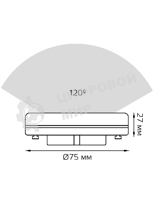 Лампа cветодиодная Gauss GX53 8W 680lm 6500K диммируемая LED