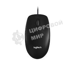 Мышь проводная Logitech M100/100R DARK/GREY (темно-серая/черная), 1000 dpi, USB, кнопки - 3