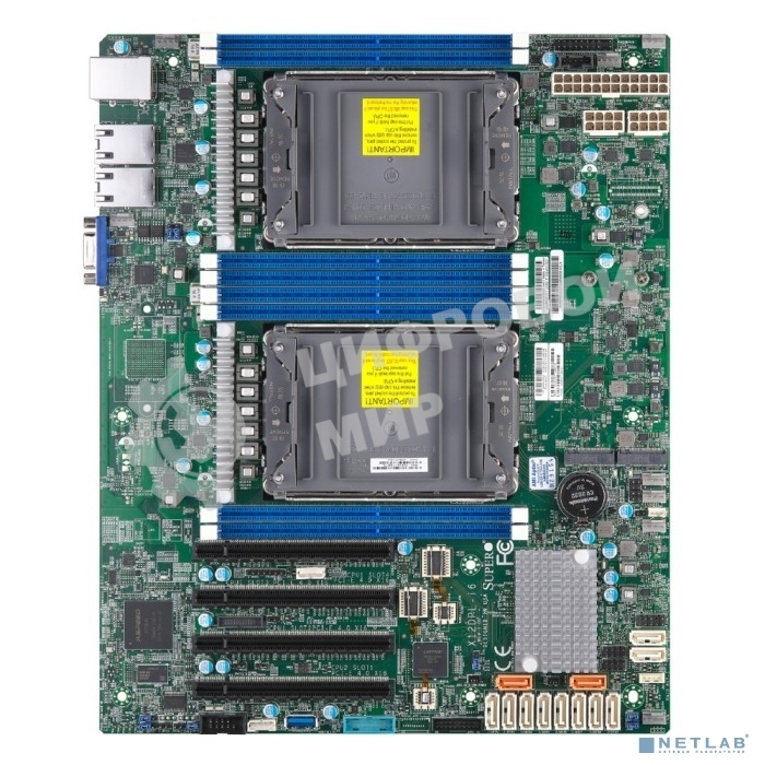 Материнская плата серверная Supermicro X12DPL-I6-B, сокет LGA4189, Intel C621A, DDR4 ECC, 8xDDR4, 4xPCIe 4.0 x16, 2xM.2, SATA, 2xRJ-45, ASPEED AST2600, ATX