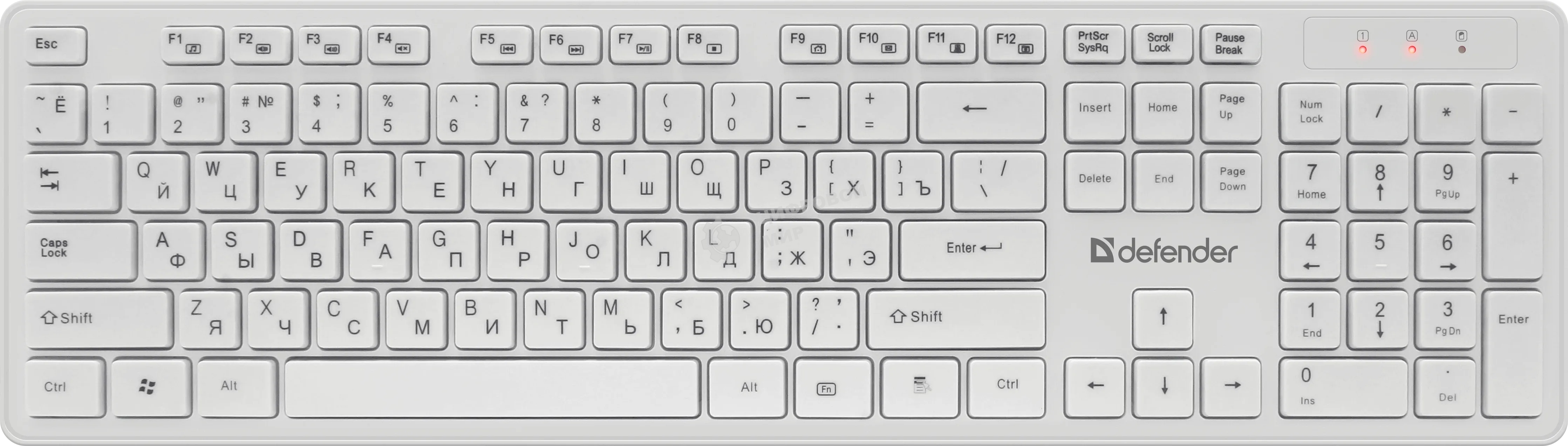Комплект клавиатура + мышка Defender AUCKLAND C-987 RU белый