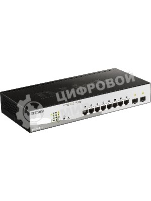 Коммутатор настраиваемый L2 PoE-коммутатор, 8x1000Base-T PoE, 2х1000Base-X SFP, PoE-бюджет 65 Вт, упрощенный интерфейс CLI