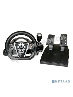 Игровой руль Dialog GW-135VR GranTourismo - эф.вибрации, 2 педали, рычаг ПП, PC USB