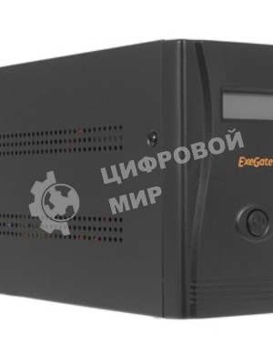 Источник бесперебойного питания ExeGate Smart LB-450.LCD.AVR.2SH (450VA/270W, LCD, AVR, 2*Schuko, батарея 12V 4.5Ah, Black)