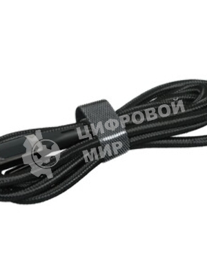 Кабель OLMIO GEEK, Type-C - Type-C, 60W, 1.2м, тканевая оплетка, LCD, черный