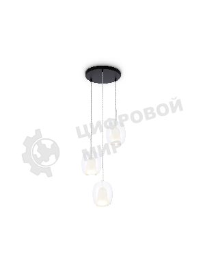 Подвесной светильник Ambrella light LH11151/3 BK/WH/CL черный/белый/прозрачный E27*3 max 60W D425*1500