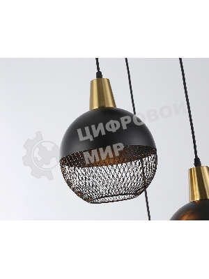 Светильник Ambrella light TR8505/3 BK/CP черный/медь E27/3 max 60W D410*1000