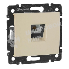 Розетка телефонная Valena RJ11 4 контакта 1 коннектор (слоновая кость) Legrand 774338