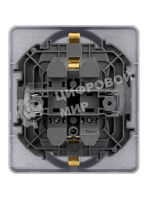 Розетка 2 x 2К+З немецкий стандарт 16А 250 В алюминий