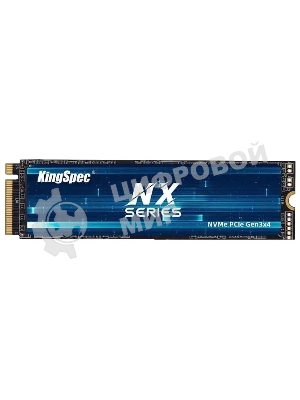 Накопитель SSD KingSpec NX-512, 512Gb, PCIe 3.0 x4, M.2 2280, NVMe, R/W 3400/3100