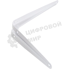 Кронштейн угловой с ребром Сибртех 400 х 450 мм, белый