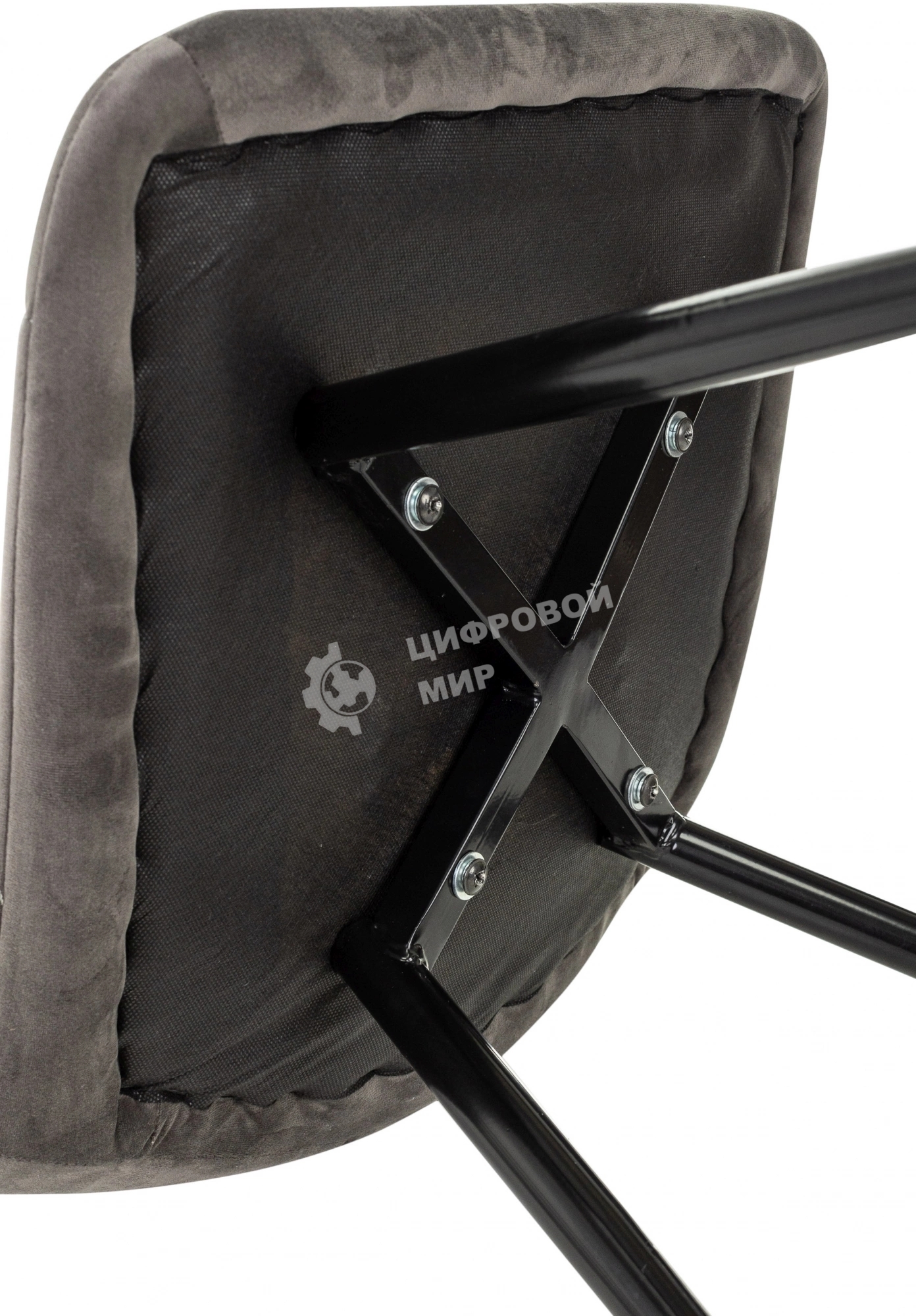 Стул для дома Бюрократ CH-K1_2 комплект 2 шт т. серый Holland 18 металл черный на ножках