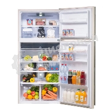 Холодильник Sharp SJ-XE59PMBE бежевый двухкамерный 430/148л морозилка сверху