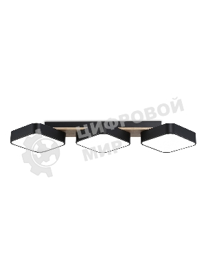 Светильник Ambrella light FL4878/3 BK/WD черный/дерево 54W 3000-6000K 680*200*70 (без ПДУ)