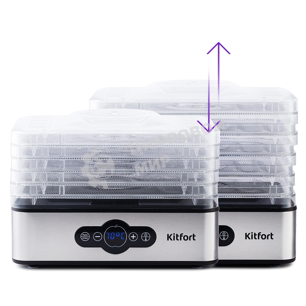 Сушилка для овощей и фруктов Kitfort KT-1914 5под. 240 Вт, черный