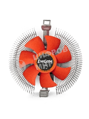 Кулер для процессора ExeGate EE80 серебристый, 90 мм, алюминий, 2000 об/мин, 22 дБ, 3 pin, 65 Вт, 67 мм