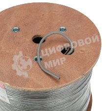 Кабель витая пара Rexant F/UTP, категория 6, ZH нг(А)-HF, 4PR, 23AWG, внутренний, серый, 305м